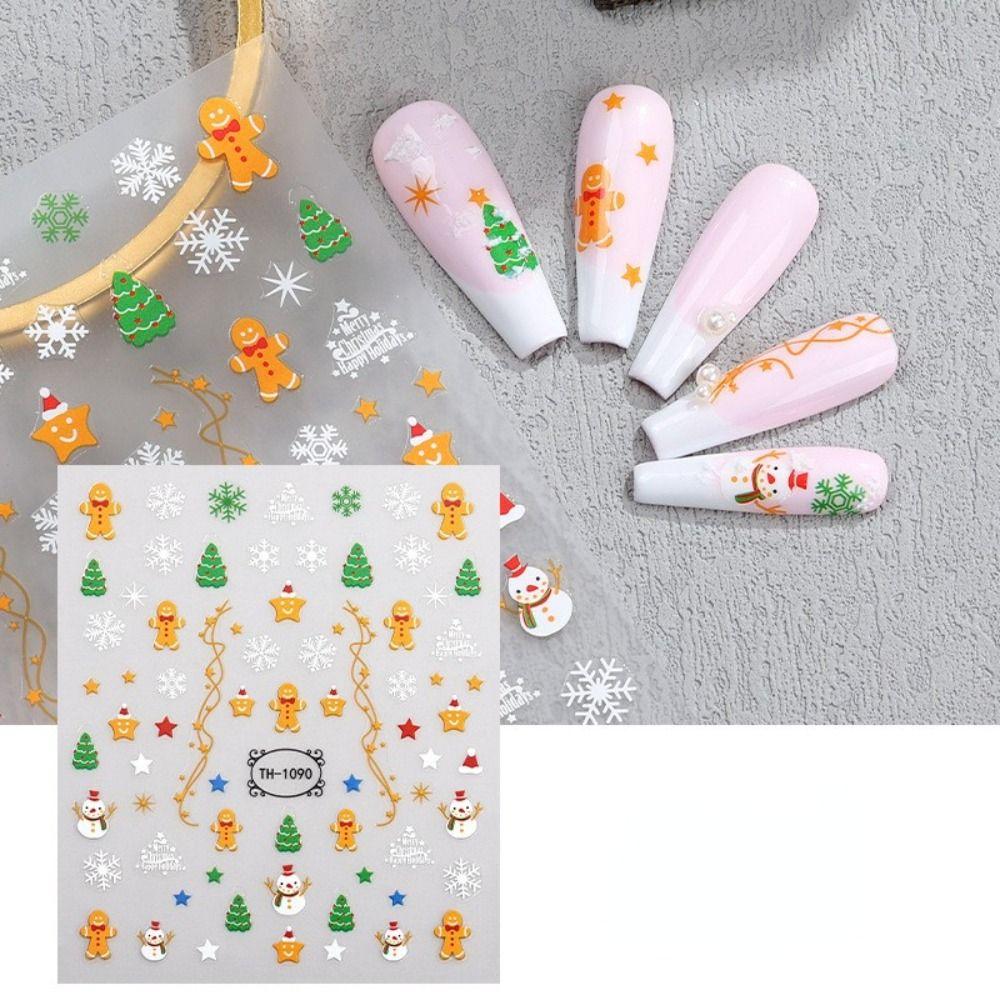 Claus Manicuring DIY Foils Nail Decals Nail Decoration Christmas Nail Sticker Nail Art Sticker