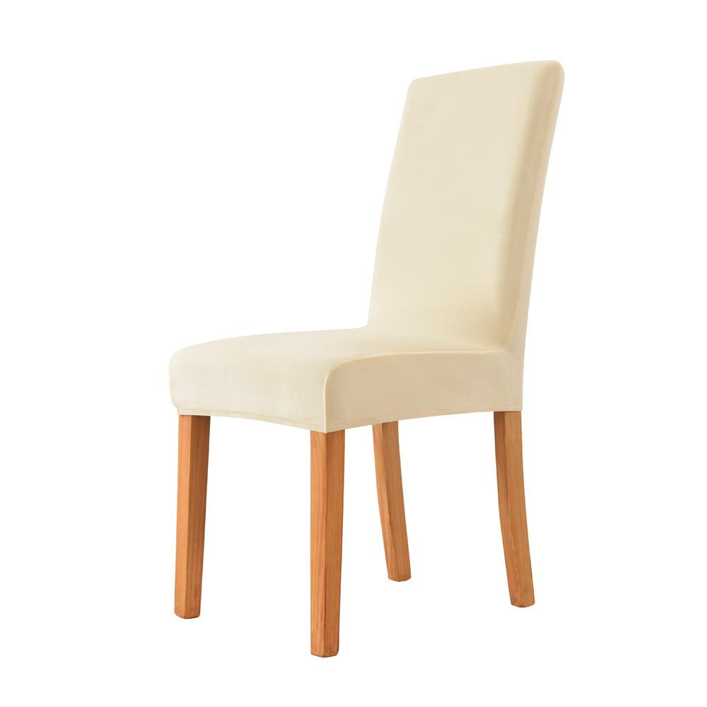 Velvet Fabric Chair Cover Super Soft Chair Covers For Dining Room Luxurious Office Seat Cases Stretch For Banquet