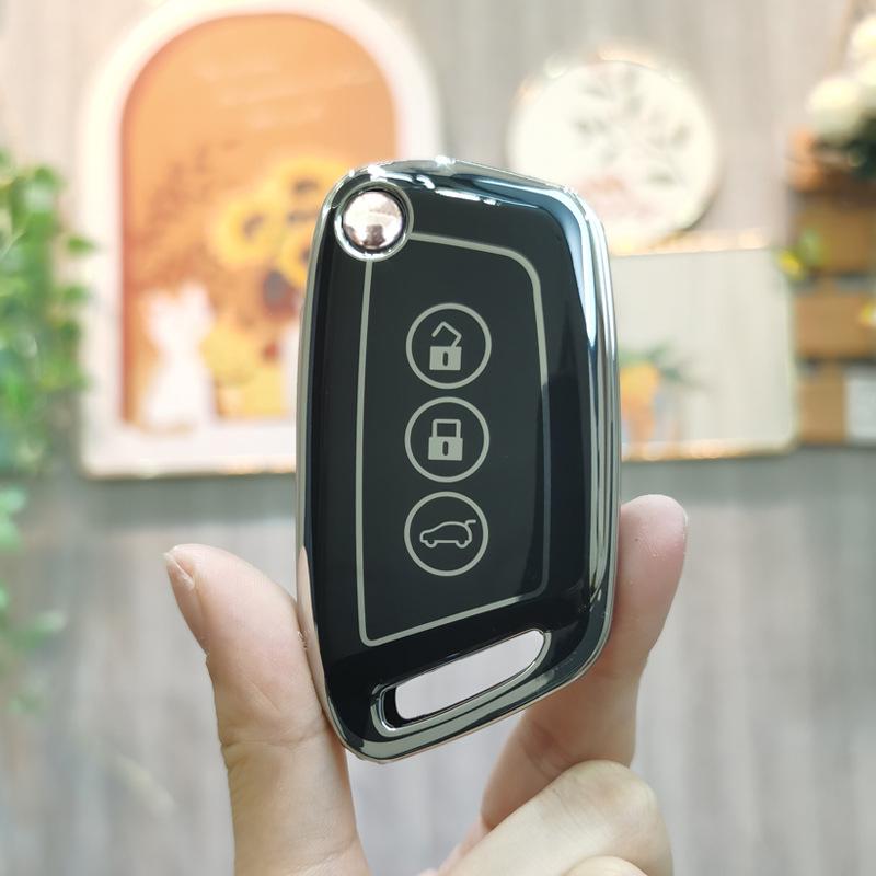 New Baojun Key Case for Kiwi EV, E300, RC6/RC5, RS3, RS5, Nano Car - Female Buckle Shell Bag