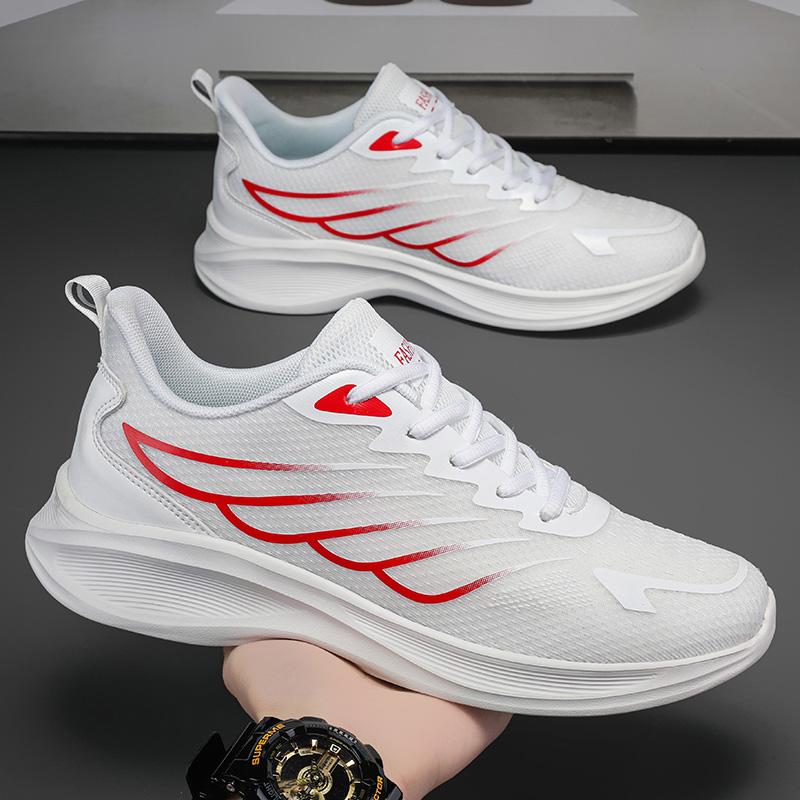 Men Tennis Shoes Mesh Comfortable Flat Walking Outdoor Sports Training Sneakers Lightweight Gym Jogging Shoes for Men