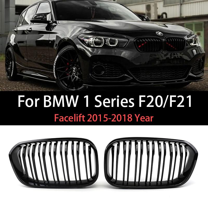 Front Bumper Racing Radiator Mesh Grill For BMW 1 Series F20 F21 Facelift 2015-2019 Year Gloss Matte Black M Color Carbon Print OUVKF1