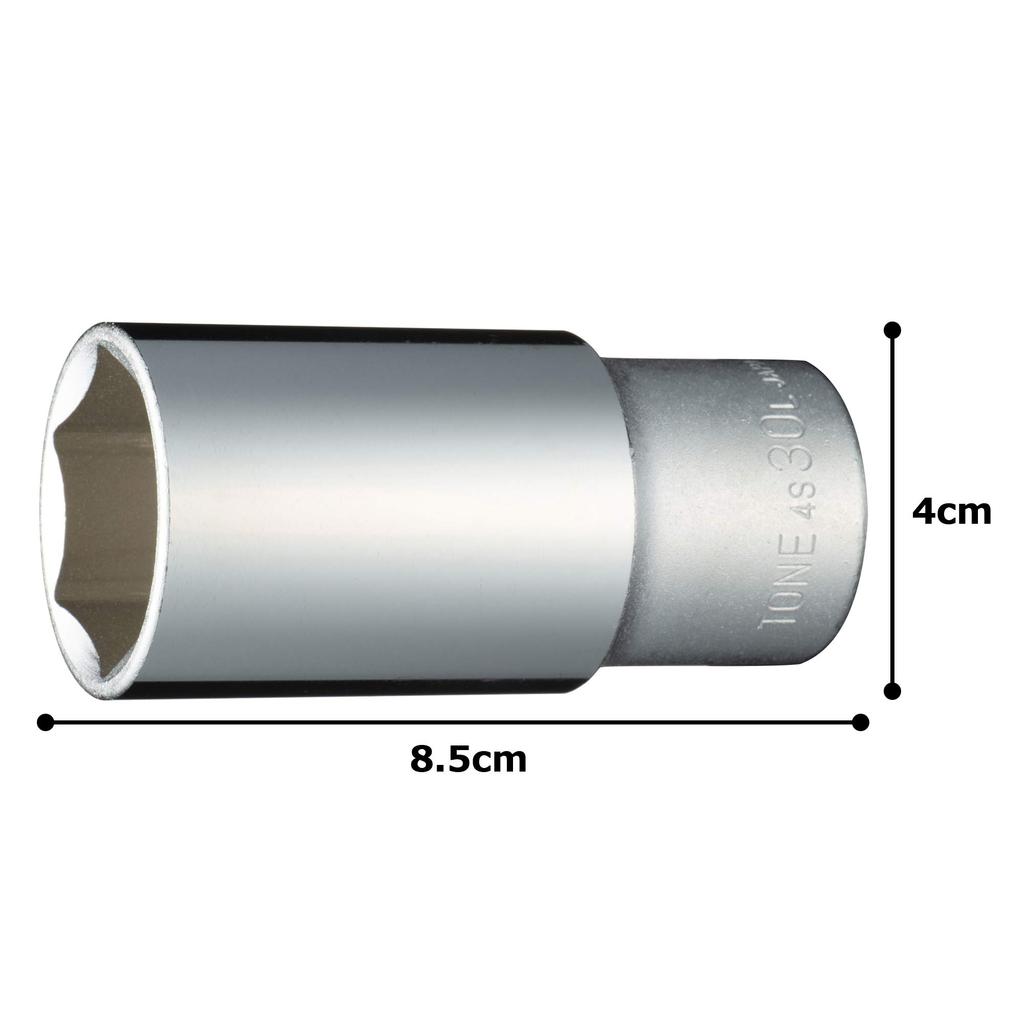 TONE Deep Socket Drive Angle Width Across Flats 30mm (Hexagonal) 4S-30L 12.7mm (1/2")