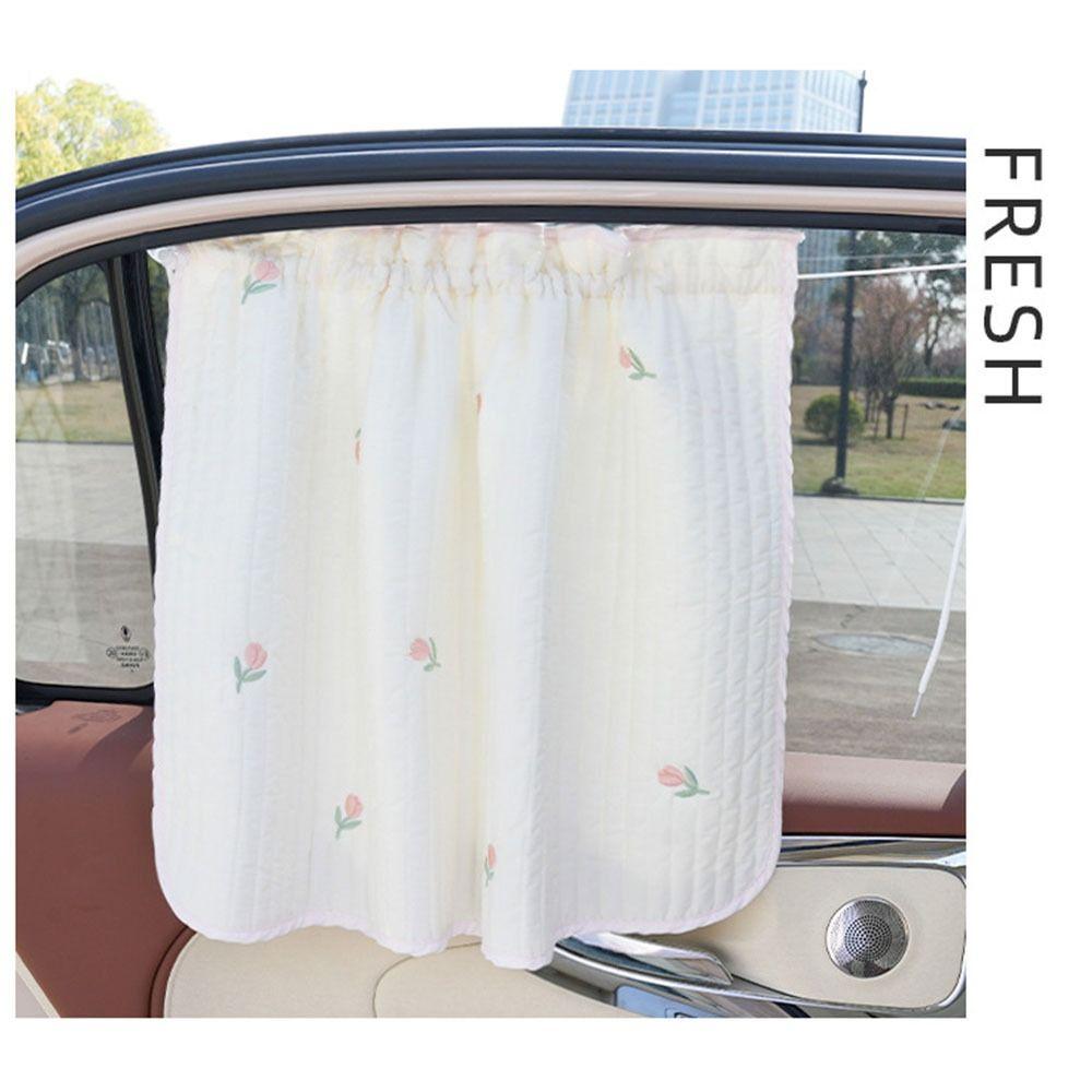 Хлопковая ткань вышитая автомобильная шторка солнцезащитный козырек теплоизоляция автомобильные шторки для защиты от посторонних глаз заднее сиденье