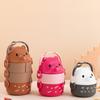 1/2/3 Layers Stackable Bento Box Portable Cute Cartoon Children Lunch Box Food Storage Container Eyeglass Bear Thermal Bento Box