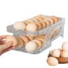 Egg Container For Refrigerator Large Capacity Egg Rack Holder Space Saving Fridge Egg Organizer Rolling Egg Dispenser Egg