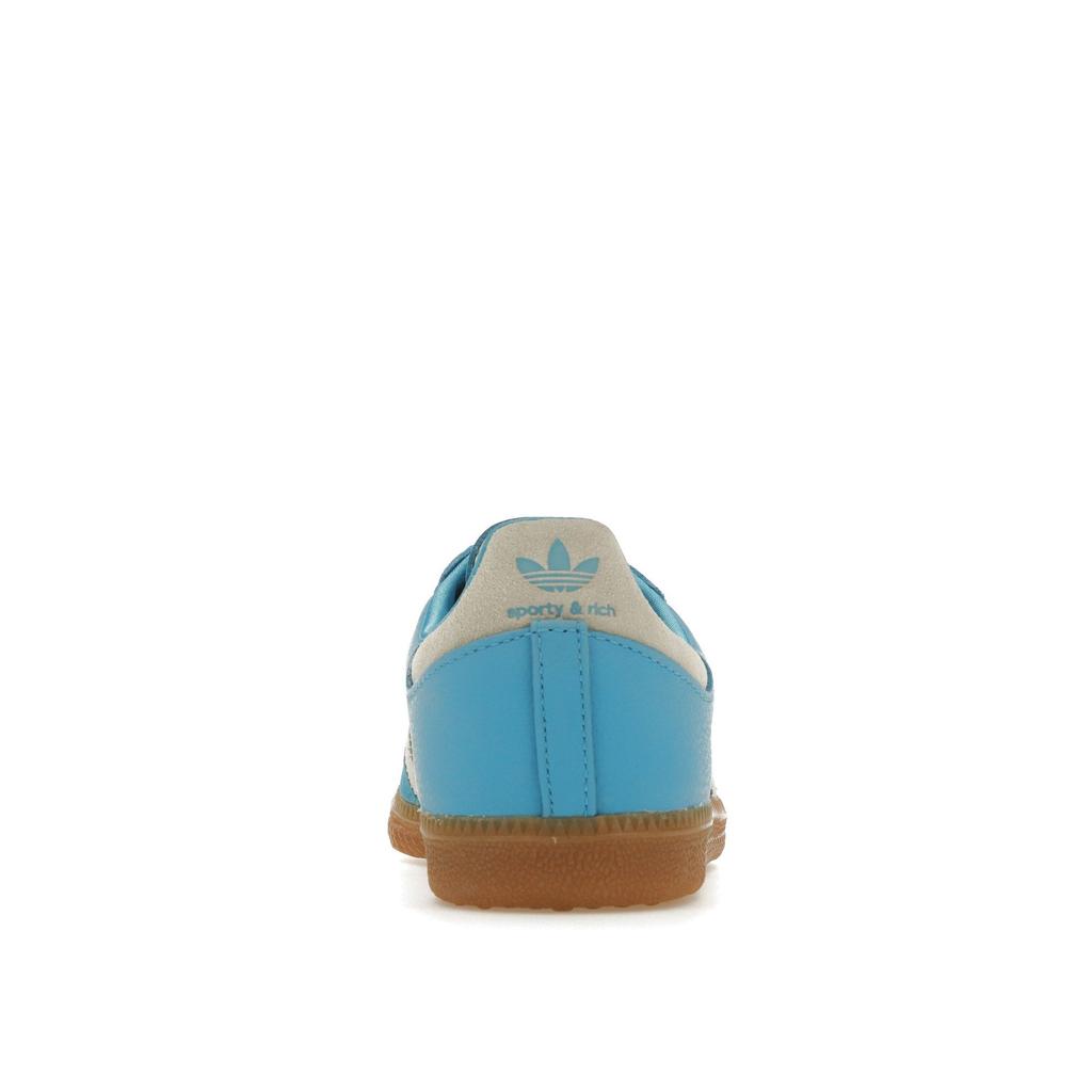 Спортивные и Роскошные x adidas Samba OG Blue Rush Унисекс Кроссовки Кремово-Белые с Резиновой Подошвой IE6975