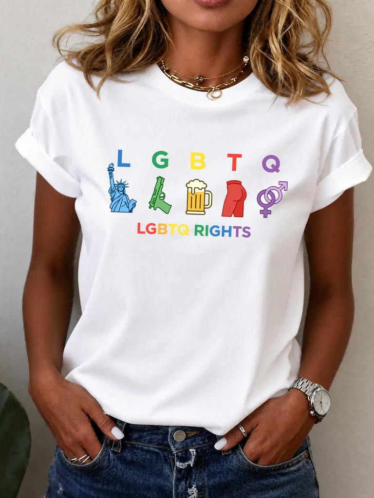 Ilstilelgbtq Rights 2026 Pride Unisex Tshirt Funny Icon Rainbow Graphic Tee Casual Short Sleeve Summer Gay Pride Gift