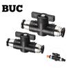 Hand Pneumatic Valve Black BUC Fitting Manual Switch Quick Joint Connector