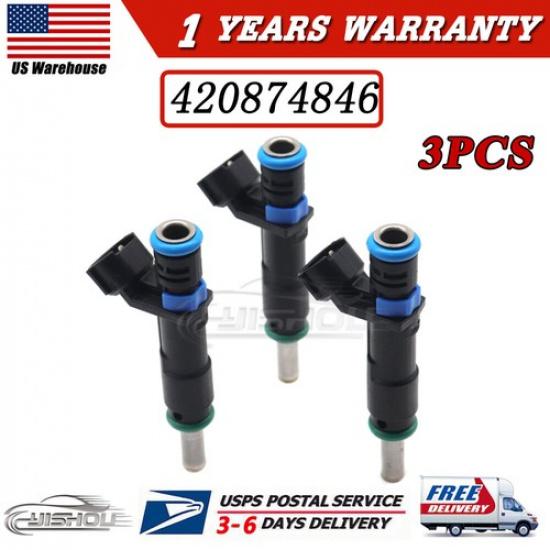 3PCS Fuel Injector 420874846 For Sea-Doo GTI GTR GTS GTX RXP RXT 155-510 HP