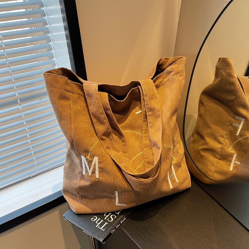 Корейская версия новой сумки с принтом алфавита, женская холщовая сумка через плечо большой вместимости, повседневная модная портативная сумка на шнурке, свежая сумка