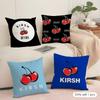 Бренд K-Kirsh Чехол для подушки-кушона Вишня Мягкий коротковорсовый чехол для подушки Гладкая уютная текстура Эстетичный чехол для подушки Декор для дома