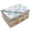 Набор банных полотенец Imabari Towel из 3 штук, пастельная клетка, пушистая, 3 цвета, цвета, узор, 65x120 см, Япония, 100% хлопок, впитывает влагу,