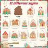 12pcs/Set Gingerbread House Pendants Christmas Tree Hanging Ornament 2025 Noel Navidad Home Decoration New Year Gift 2026