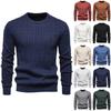 Men's Autumn Long Sleeve Solid Color Sweater Men's Loose Solid Color Round Neck Casual Sweater