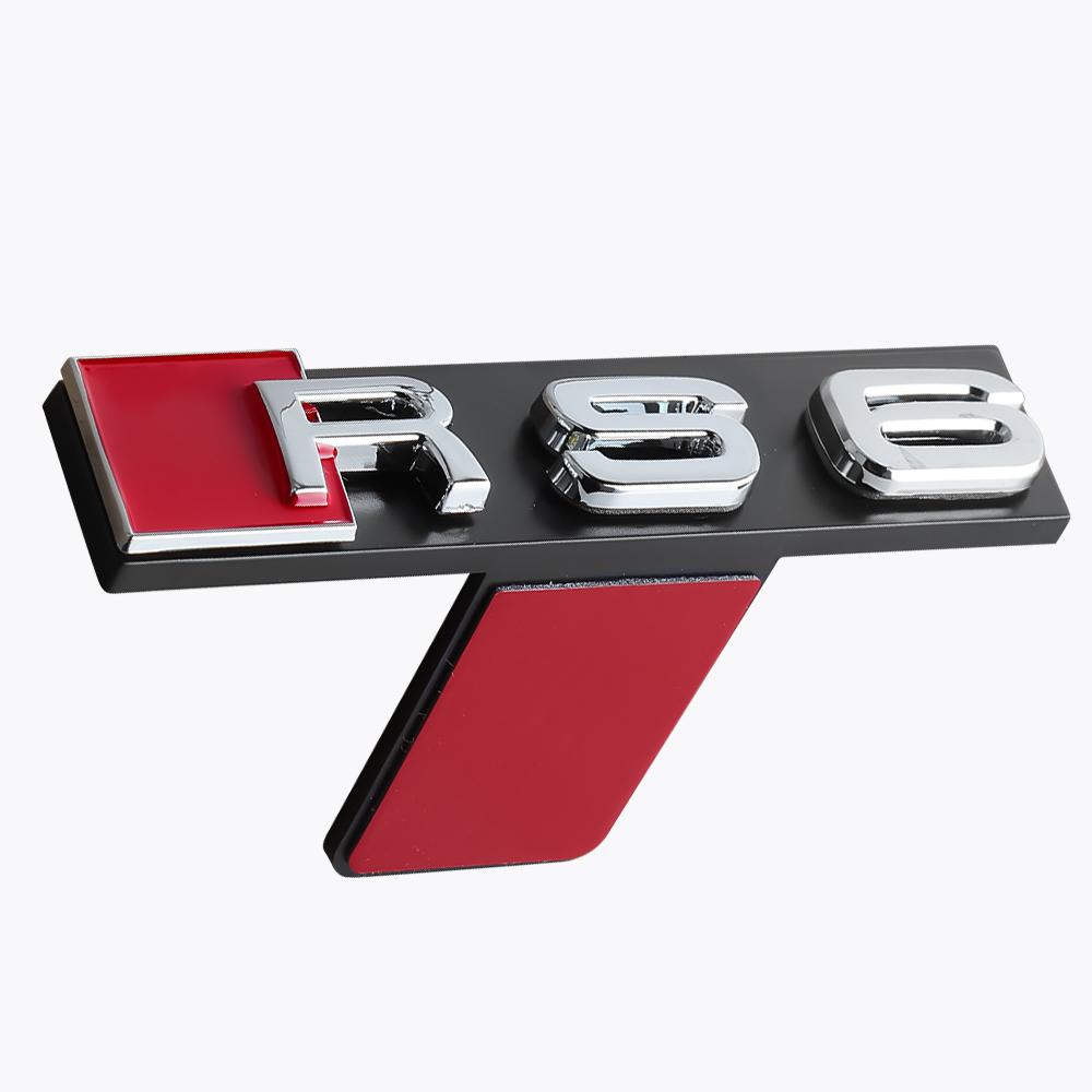 3D RS3 RS4 RS5 RS6 RS7 RS8 Badge Car Front Grille Emblem Auto Accessories For qaz22 Sline Quattro RS S TT A1 A2 A3 A4 A5 A6 A7 A8