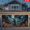 2D flat banner, 1 Halloween garage door covering banner, scary Halloween capezyc