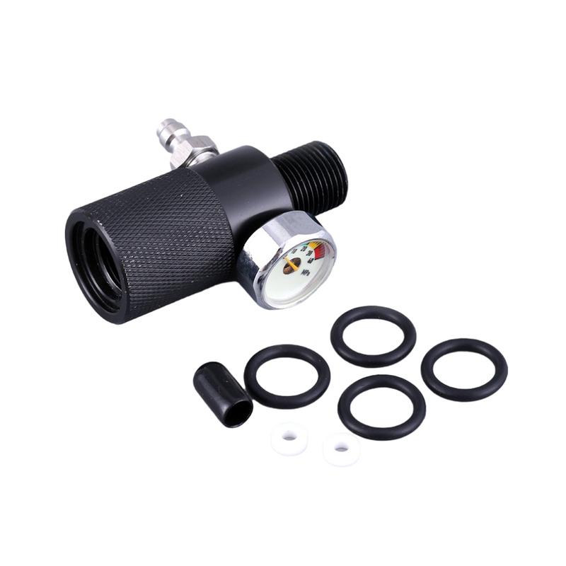 M18x1.5 Thread Pressure Tester Air Cylinder Adapter Extended Valve Adaptor For HPA Tank