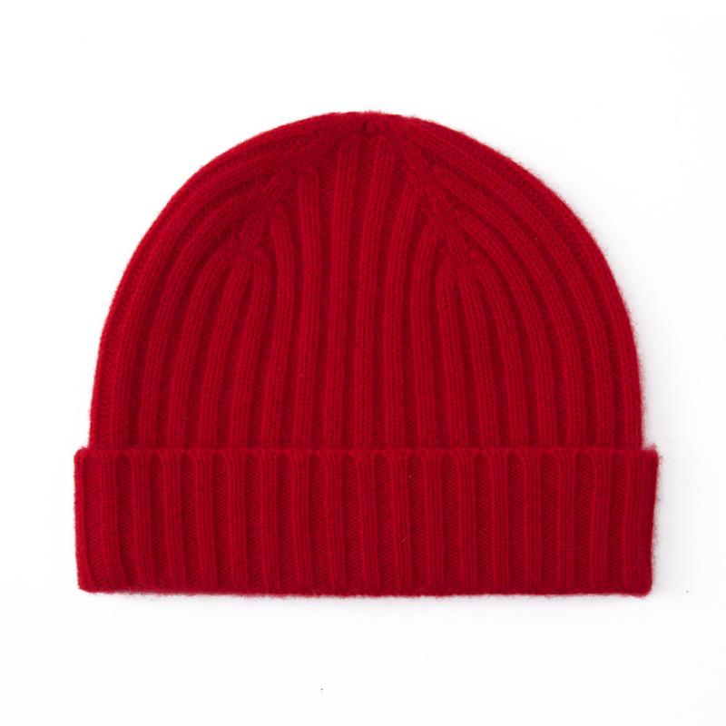 100% Pure Cashmere Knit Hat - Men's Ear Protection for Autumn/Winter
