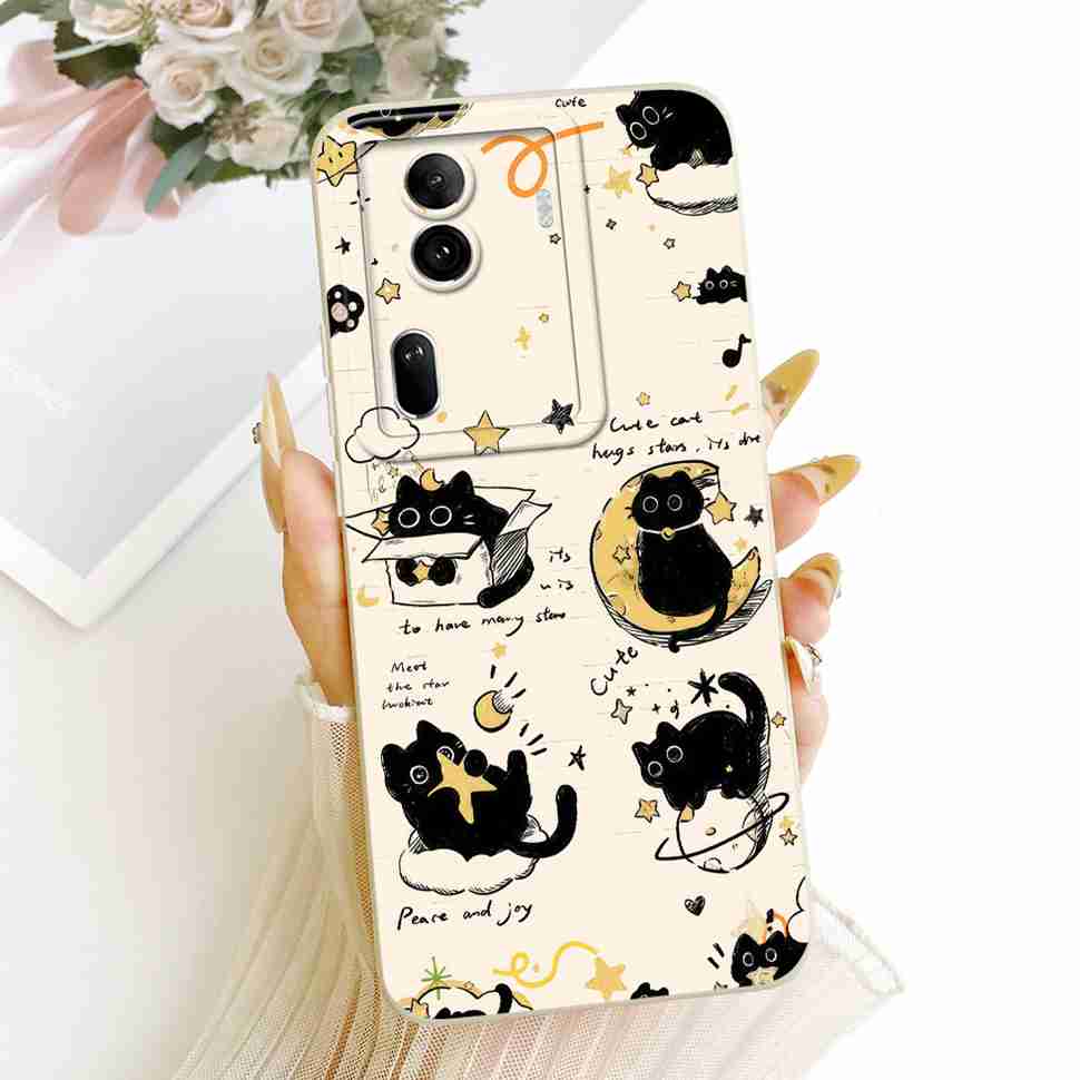 For Oppo Reno11 Pro 5G Case Fashion Cute Panda Cat Soft Silicone Back Cover For Reno11 Pro 5G CPH2607 Phone Cases Bumper