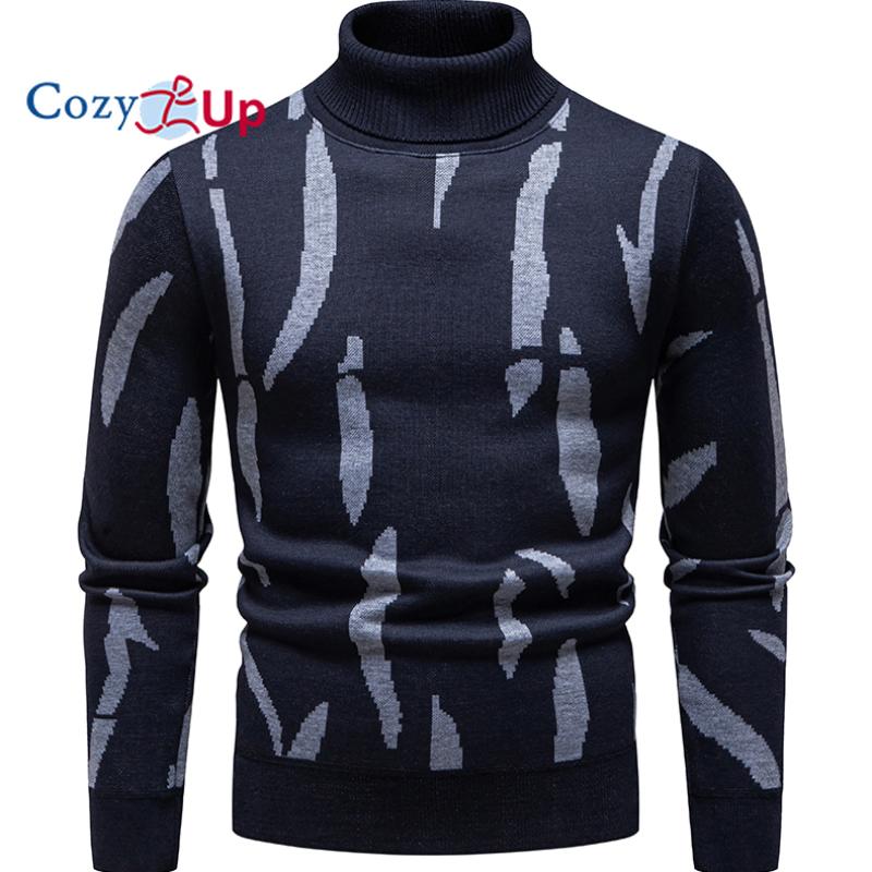 Cozy Up Men's Thickened and Fluffy High-Collar Pullover Sweater