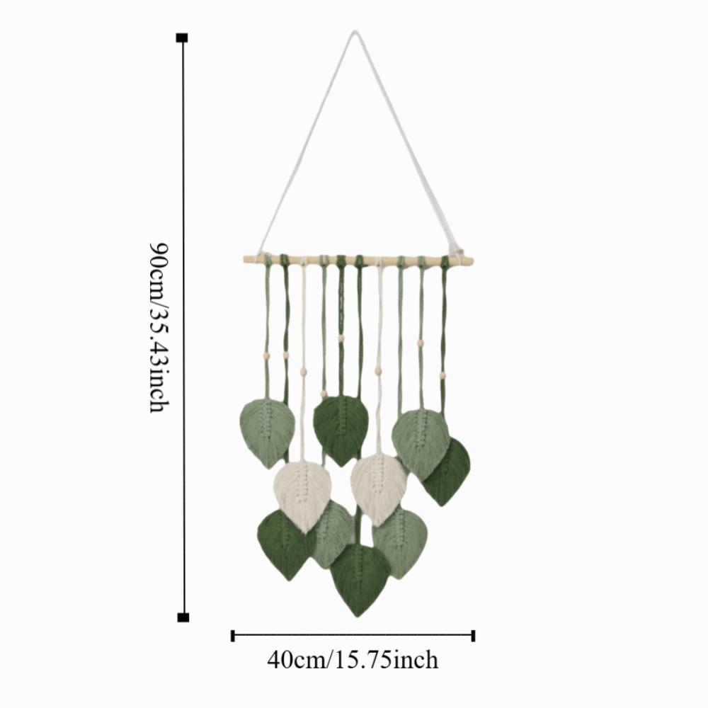 Handmade Boho Wall Decor Macrame Wall Hanging Pendant Creative Wall Art Leaf Tapestry  Homestay