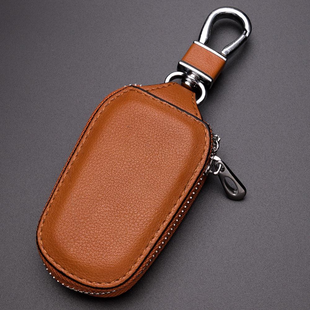 Unisex Keys Organizer Zipper Covers Key Holder Car Keychain Leather