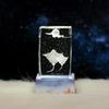 3D Laser Engraved Crystal Cube Night Light, Resin Sea Base LED Lamp, Bedroom Decor Birthday Gift