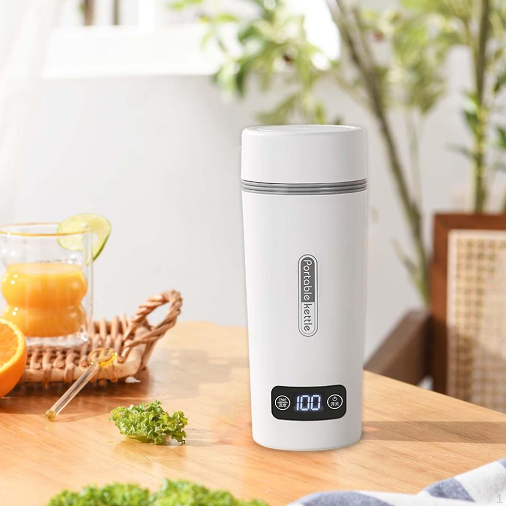 Портативный чайник на 350 мл с автоматическим отключением кофе для офиса, отеля, дома, белый