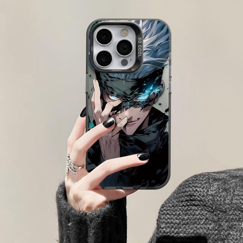 Upgraded IMD Case Gojo Satoru Printed Shockproof Protective Soft TPU Shell Case Full Back Cover for iPhone Samsung