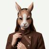 PU Rabbit Mask Full Face Halloween Mask Steampunk Bunny Masquerade Mask  Masquerade