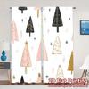 2pcs,Curtains Christmas Tree Design (2) Popular Curtains&Drapes Polyester Easy Install Curtains Decorations Perfect for Bedroom,