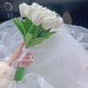 1-20 шт. Букет искусственных тюльпанов, цветы с эффектом реального прикосновения, искусственные цветы для домашнего сада, свадебное украшение, декор для церемонии