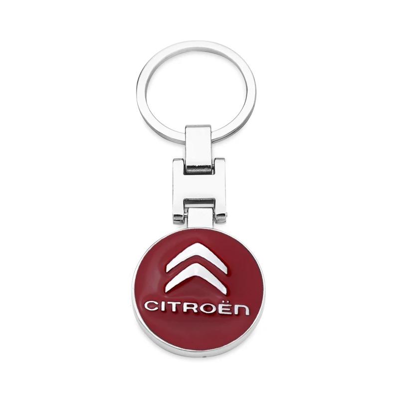 Zinc Alloy Key Ring Keychain Car Logo Accessories For Citroen C1 C2 C3 Vts C4 Saxo C4L C5 C6 C8 Xsara Picasso Berlingo Cactus