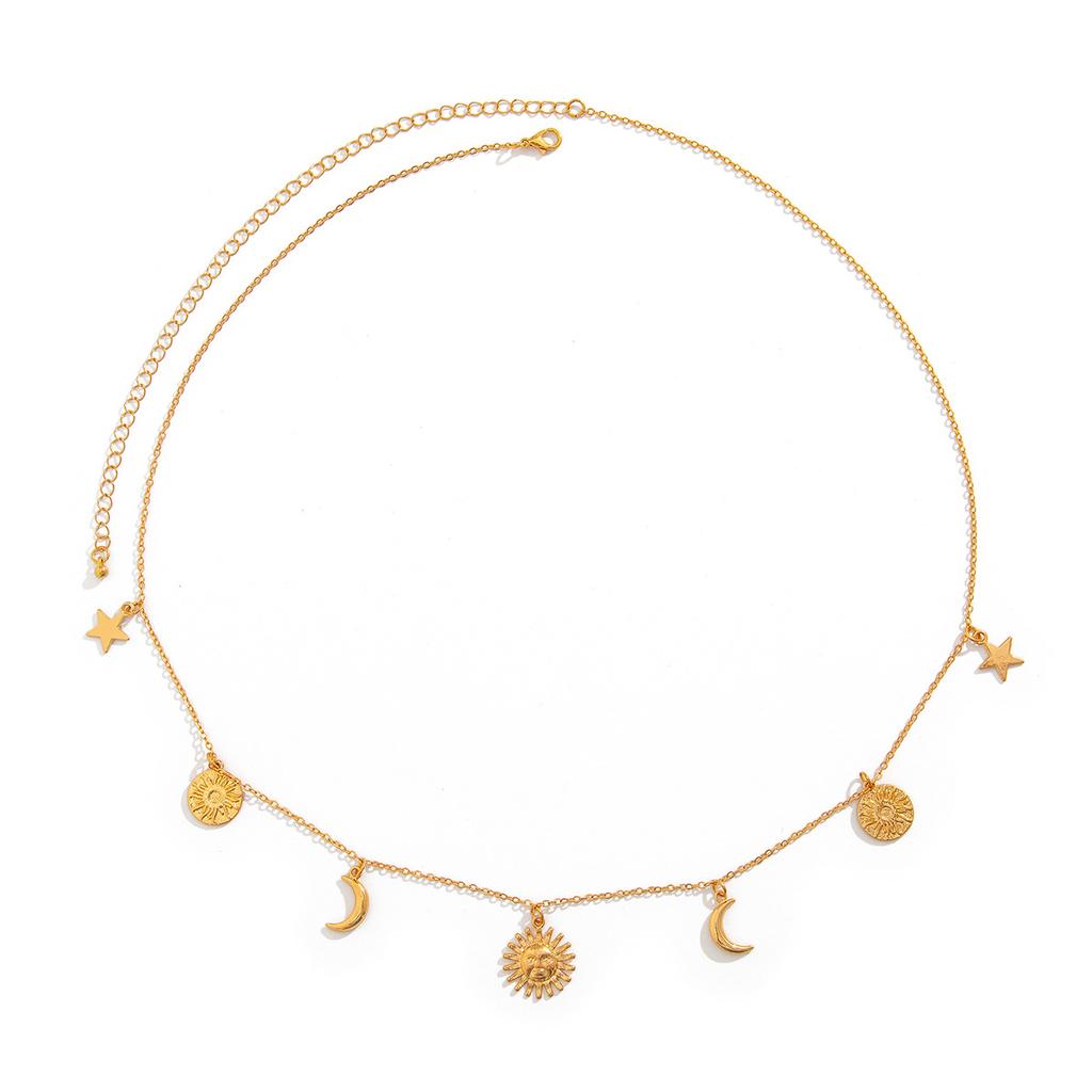 Holiday Style Starfish Shell Fringed Waist Chain Female, Simple Imitation Pearl Fishtail Turtle BodyChain