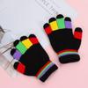 Детские аксессуары Акрил для детей Противоскользящие варежки с закрытыми пальцами Зимние перчатки Вязаные перчатки