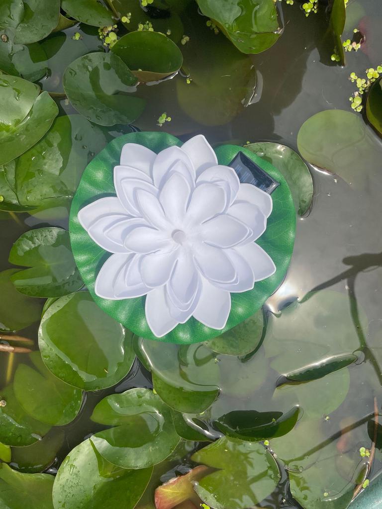 Светодиодная солнечная лампа имитация лотоса для улицы, водонепроницаемая, плавающая для пруда, садовый фонарь, цветные светодиодные фонари для пожеланий