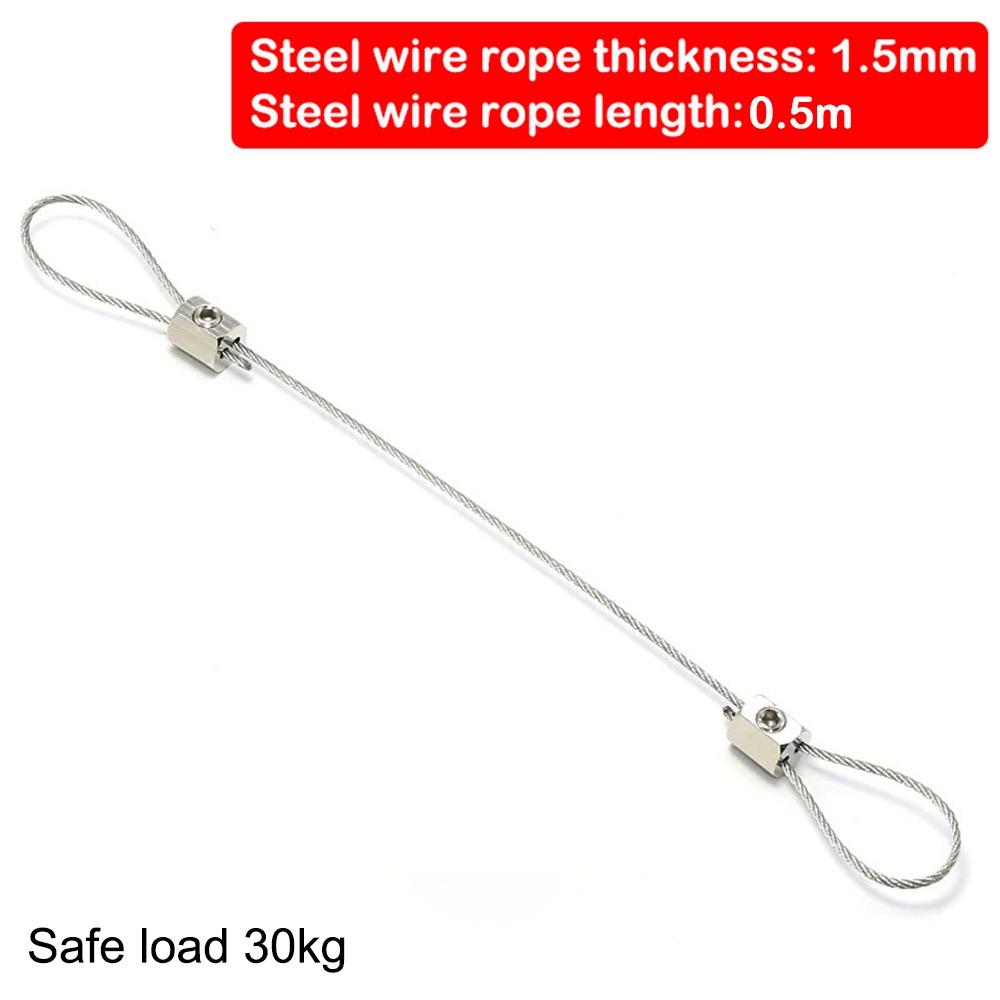 New Stainless Steel Wire Rope With Locking Adjustable Suspension Lanyard 1.5/2/3/4mm Hanging Rope