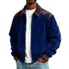 Men's Corduroy Pocket Zipper Jacket Men's Plus Size Casual Sports Jacket