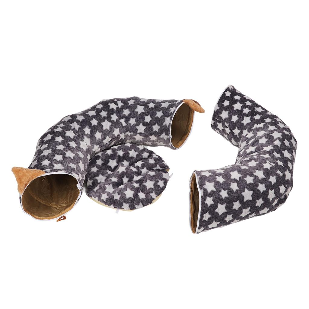 Кровать-туннель для кошек и собак, большой диаметр, длинная складная кровать-туннель для кошек с подушкой для домашних животных