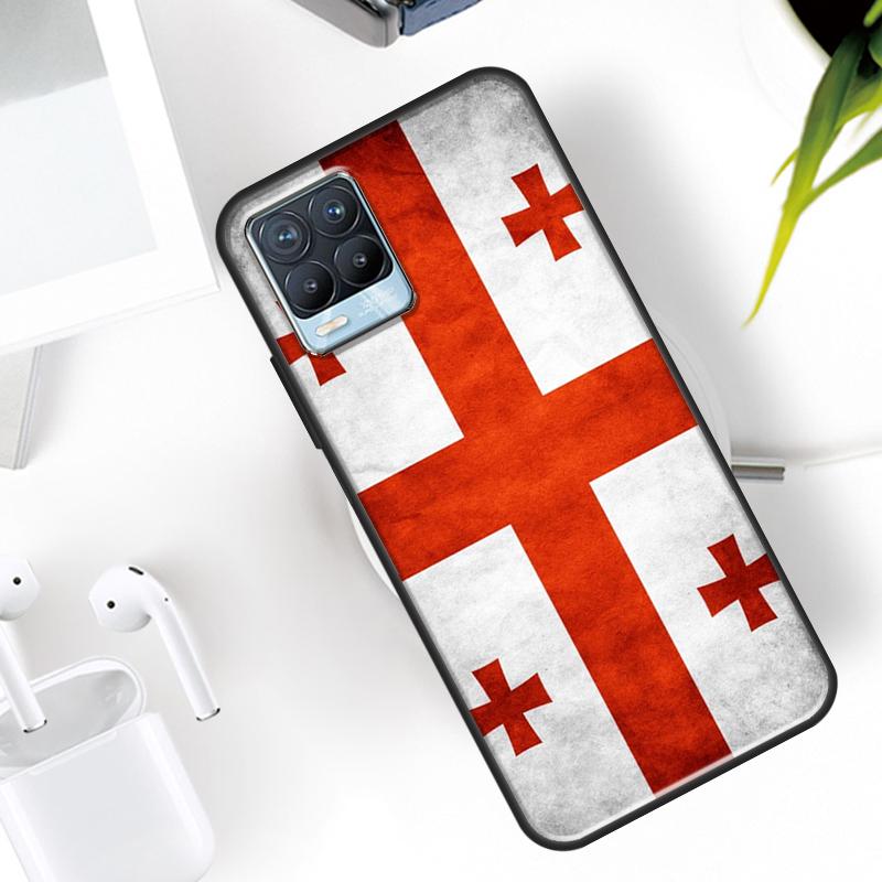 Georgia Flag Case For Realme 15 11 Pro Plus 12 13 14 C71 C75 C55 C51 C53 C25 C63 C61 C65 C67 GT6 GT7 Pro