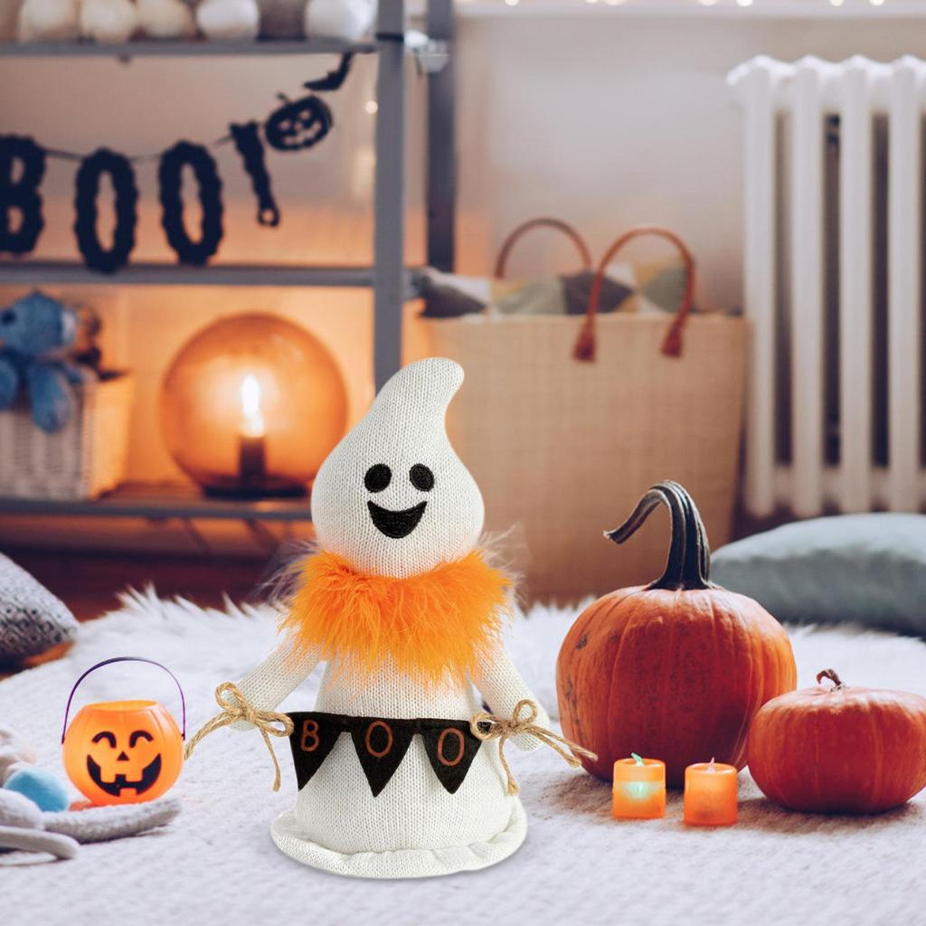 Halloween Ghost Figurines Ghost Decor Soft Doll With Scarf Soft Collectible Dolls Home Decor Photo Props Halloween Decorations