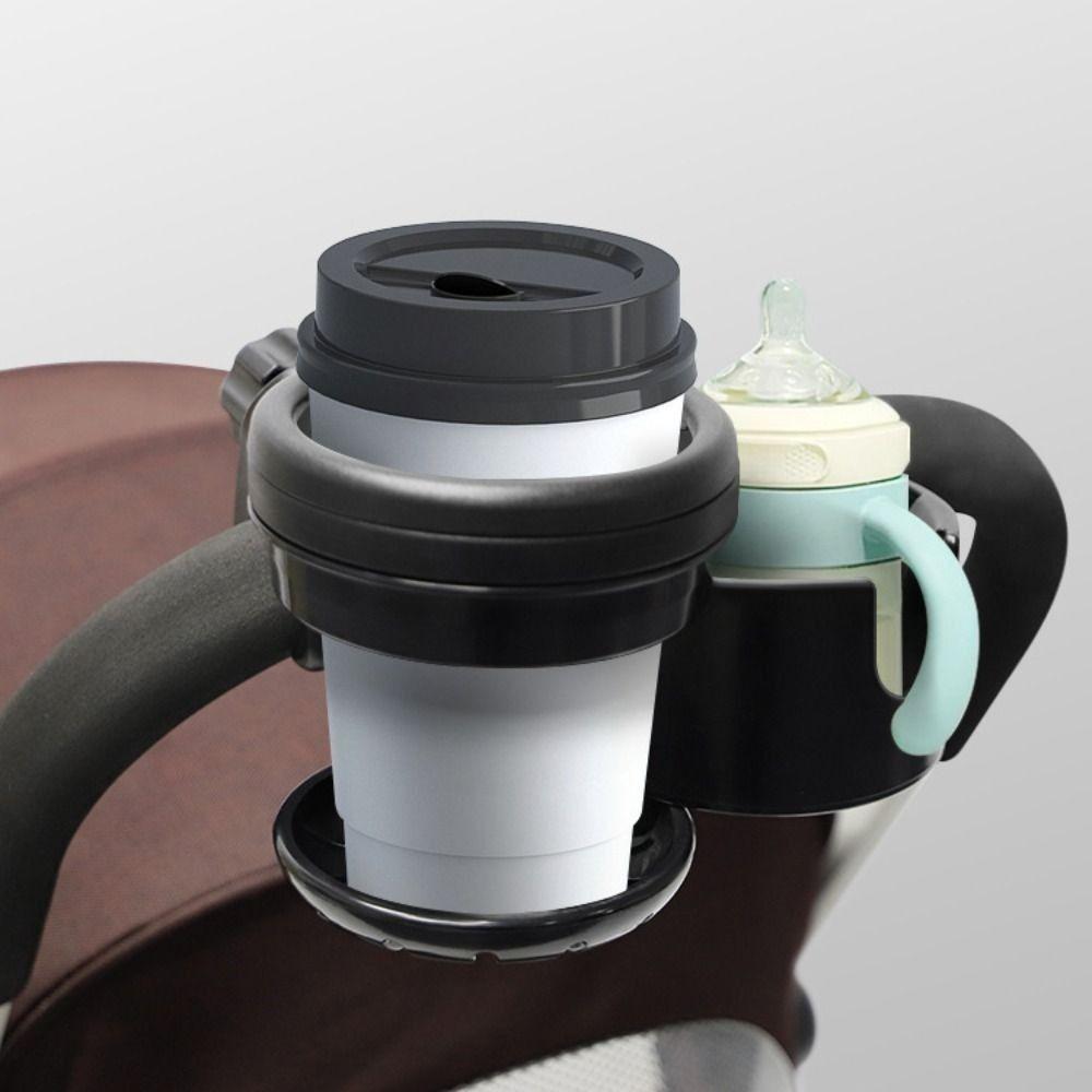Rotating 2 in 1 Stroller Cup Holder Universal Trolley Drinks Holder  Bicycle