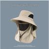 Women's Anti-UV Dual-Use Sun Hat with Face Shield for Summer Tea Picking, Riding, and Working