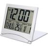 Folding Portable Desk Thermometer Calendar Alarm Clock - Digital Lcd Display Clock For Travel With Date Function