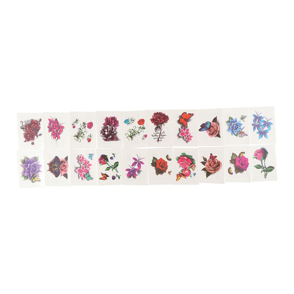 Waterproof Men Tatouage Temporaire Black Rose Body Art Stickers Women Tattoo Decals Flowers Temporary Tattoo Fake Tattoo