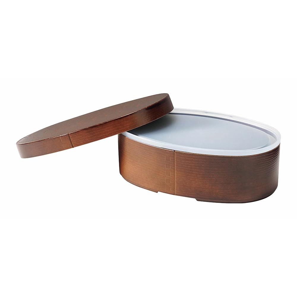 Kakusei Bento Box, Magewappa Style, Oval Shape, 500ml, Dishwasher Safe, Microwave Safe, Includes