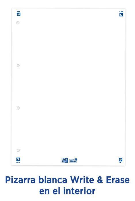 Classeur A4+ - OXFORD - 4 Anneaux - Couverture Carte Noir - 100 Feuilles Quadrillées - Dos Ergonomique