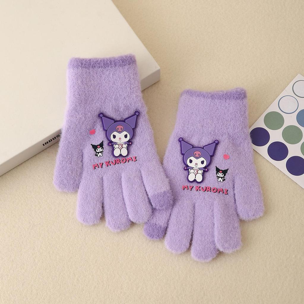 Детские зимние перчатки в корейском стиле с милым медведем - Теплые, Защищающие от холода, Пятипалые для мальчиков и девочек