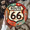 Винтажная металлическая табличка Route 66, Настенный декор для гостиной