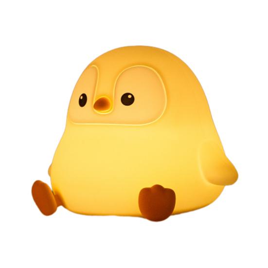 Детский ночник-пингвин, светодиодная сенсорная лампа с регулируемой яркостью, перезаряжаемая через USB, милая прикроватная лампа для детей и взрослых, забавный оригинальный подарок для домашнего декора